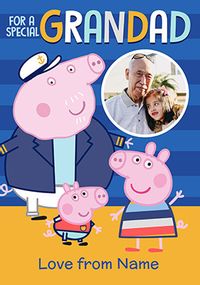 Tap to view Peppa Pig - Grandad Photo Upload Birthday Card