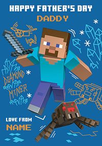 Tap to view Happy Father's Day Daddy Minecraft Card