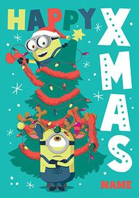 Tap to view Decorating the Tree Minions Christmas Card