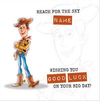 Tap to view Woody Personalised Good Luck Card