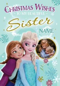 Tap to view Frozen Elsa And Anna Sister Christmas Photo Card