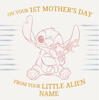 Tap to view Disney Pink Stitch Little Alien Mothers Day Card