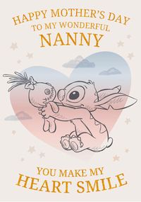 Tap to view Disney Stitch Heart Smile Mothers Day Card