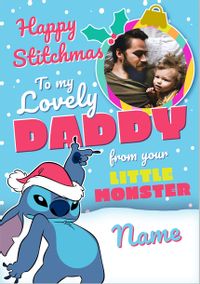 Tap to view Stitch To Daddy Christmas Photo card