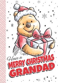 Tap to view Disney's Winnie the Pooh Grandad Christmas Card