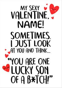 Tap to view Lucky Son of a B*tch Personalised Valentine's Day Card