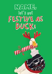 Tap to view Festive as Duck Christmas Card