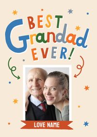Tap to view Best Grandad Ever 1 Photo Father's Day Card