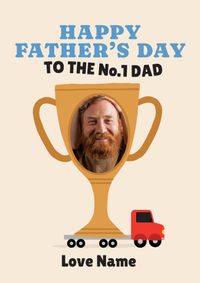 Tap to view No.1 Dad Award Photo Upload Father's Day Card