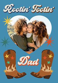 Tap to view Rootin' Tootin' Dad Photo Upload Father's Day Card