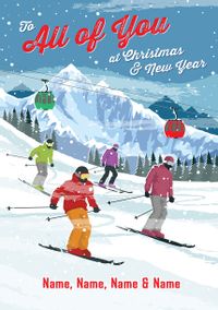 Tap to view To All of You at Christmas and New Year Skiing Card