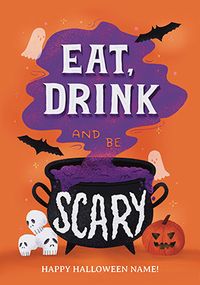 Tap to view Eat Drink Be Scary Halloween Card