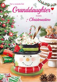 Tap to view Granddaughter Cocoa Personalised Christmas Card