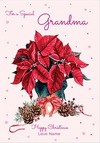 Tap to view Grandma Poinsettia Personalised Christmas Card
