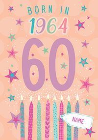 Tap to view Born in 1964 Peach 60th Birthday Card