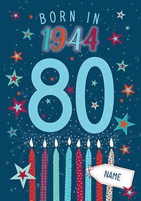 Tap to view Born in 1944 Navy 80th Birthday Card