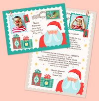 Tap to view Teal Letter From Santa Christmas Card