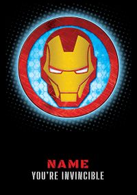 Tap to view Iron Man You're Invincible Birthday Card