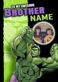 Tap to view Hulk Awesome Brother Birthday Photo Card