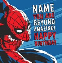 Tap to view Spider-Man Beyond Amazing Square Birthday Card