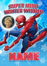 Tap to view Spider-Man  Winter Wishes Christmas Photo Card