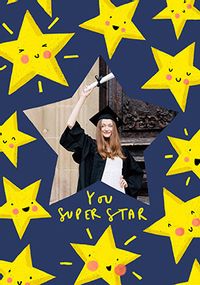 Tap to view Congratulations Superstar Photo Upload Graduation Card