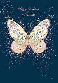 Tap to view Floral Butterfly Personalised Birthday Card