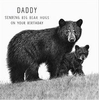 Tap to view Big Bear Hugs Daddy Square Birthday Card