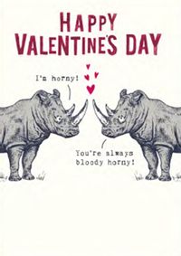 Tap to view Always Horny Funny Personalised Valentine's Day Card
