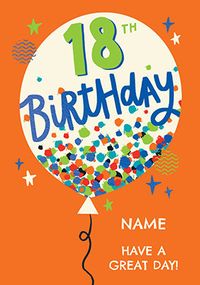 Tap to view Happy 18th Birthday Balloon Card