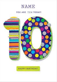 Tap to view 10 Today Personalised Birthday Card