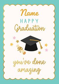 Tap to view Happy Graduation Personalised Congratulations Card