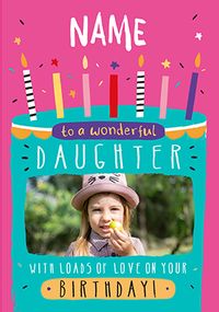 Tap to view Wonderful Daughter Photo Upload Birthday Card