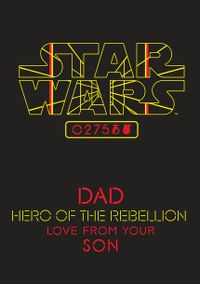 Tap to view Star Wars Stay On Target Dad Birthday Card