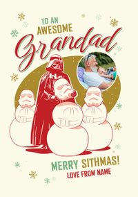 Tap to view Star Wars Grandad Christmas Photo Card