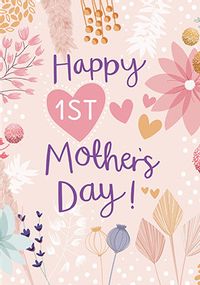 Tap to view Happy 1st Mother's Day Floral Personalised Card