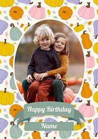 Tap to view Happy Birthday Pumpkins Photo Card