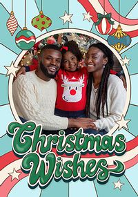 Tap to view Christmas Wishes Retro Photo Card