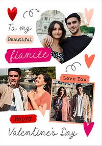 Tap to view Beautiful Fiancee 3 Photo Valentine's Day Card