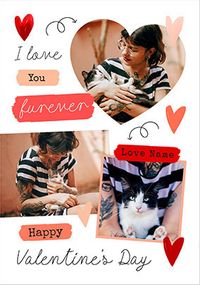 Tap to view I Love You Furever 3 Photo Valentine's Day Card