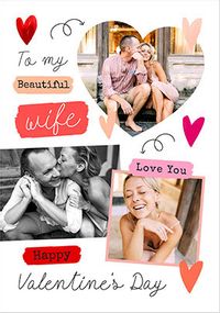 Tap to view Beautiful Wife 3 Photo Valentine's Day Card