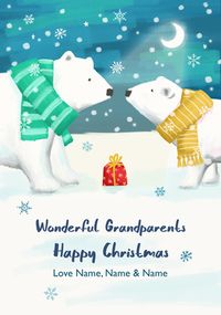 Tap to view Grandparents Polar Bears Personalised Christmas Card