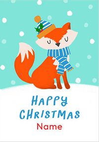 Tap to view Cute Fox Personalised Christmas Card