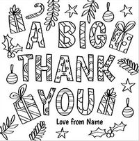 Tap to view Thank You Colouring in Christmas Card