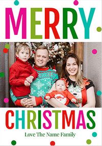 Tap to view Merry Christmas Polka Dots Photo Card