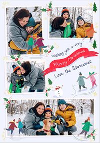 Tap to view Merry Christmas Ice Skating Photo Christmas Card
