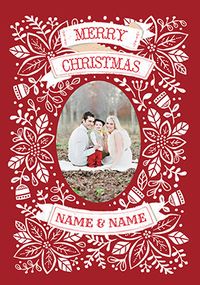 Tap to view Personalised 2 Name Christmas Photo Card