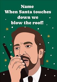 Tap to view Blow the Roof Off Die Hard Spoof Christmas Card