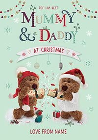 Tap to view Barley Bear Mummy & Daddy Christmas Card