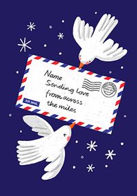 Tap to view Sending Love Across the Miles Personalised Christmas Card